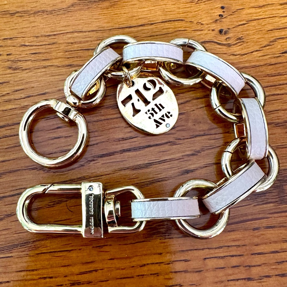 HENRI BENDEL CARLYLE LEATHER WRAPPED CHARM BRACELET NWOT